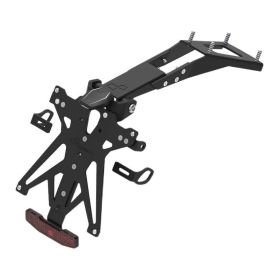 Kit portatarga regolabile Lightech B3 con luce targa e catadiottro