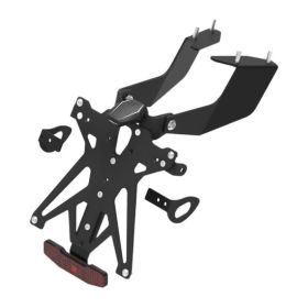 Kit portatarga regolabile Lightech B3 con luce targa e catadiottro