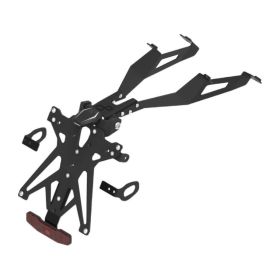 Kit portatarga regolabile Lightech A3 con luce targa e catadiottro