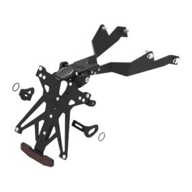 Kit portatarga regolabile Lightech B3 con luce targa e catadiottro