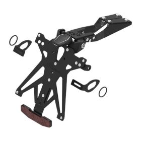 Kit portatarga regolabile Lightech A1 con luce targa e catadiottro