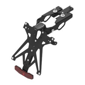 Kit portatarga regolabile Lightech A3 con luce targa e catadiottro