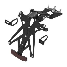 Kit portatarga regolabile Lightech B3 con luce targa e catadiottro