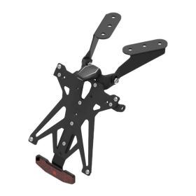 Kit portatarga regolabile Lightech A3 con luce targa e catadiottro