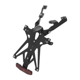 Kit portatarga regolabile Lightech A3 con luce targa e catadiottro