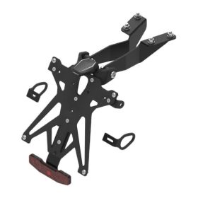 Kit portatarga regolabile Lightech A1 con luce targa e catadiottro