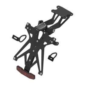 Kit portatarga regolabile Lightech B3 con luce targa e catadiottro
