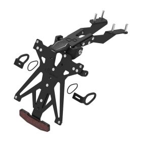 Kit portatarga regolabile Lightech A3 con luce targa e catadiottro