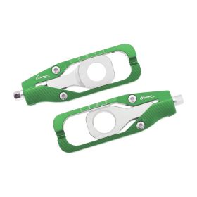 Tenditori catena Lightech verde compatibile con Kawasaki zx636
