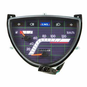 Eleganter LML-Tachometer bis zu 120 km/h mit grauem Zifferblatt
