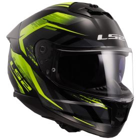 Casco Integrale LS2 FF808 STREAM II Fury Nero Lucido Giallo Hi-Viz