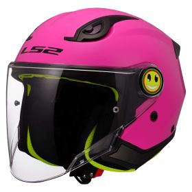 Child Motorcycle Helmet LS2 OF622 FUNNY II Solid Glossy Pink