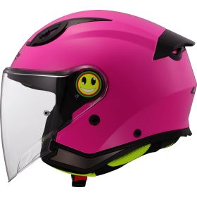 Casque de Moto Enfant LS2 OF622 FUNNY II Solid Rose Brillant
