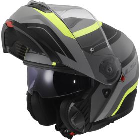 Casco Modulare LS2 FF908 STROBE II Monza Nero Opaco Giallo Hi-Viz