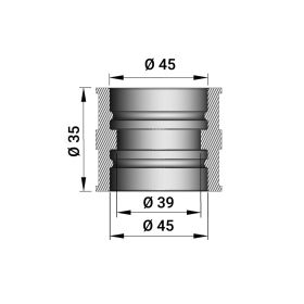 Malossi sleeve for carburetors BING MIKUNI PHM 45