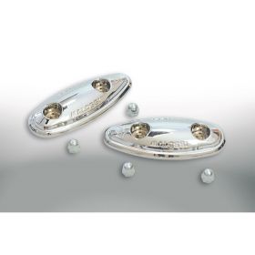 Pair of Malossi chrome covers for mirror slots