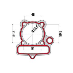 Cylindre aluminium Malossi D 56 axe 13 pour Polini XP 4S 4T 156FMI 125cc