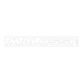 Adesivo prespaziato Malossi bianco lunghezza 32 cm altezza 3,5 cm