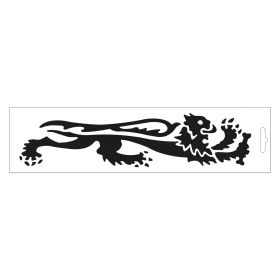 Adesivo prespaziato leone Malossi nero per lato destro lunghezza 23 cm