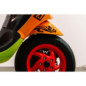 Adesivo prespaziato leone Malossi nero per lato destro lunghezza 23 cm