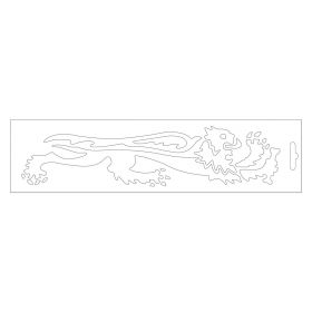 Malossi weißer Löwe Aufkleber für rechte Seite Länge 23 cm