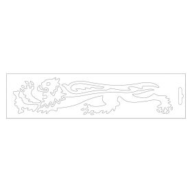 Malossi white lion sticker for left side length 23 cm