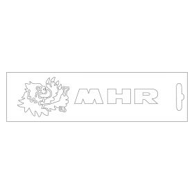 Malossi MHR weißer Aufkleber Länge 13 cm