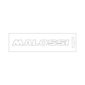 Adesivo prespaziato Malossi bianco lunghezza 14 cm