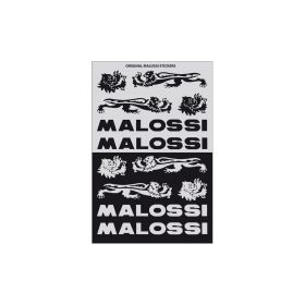 Malossi Pochette mini autocollants noir et argent taille 11,5x16,8 cm