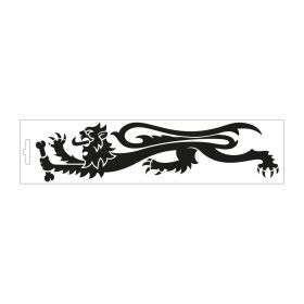 Malossi black lion pre-spaced sticker for left side length 23 cm