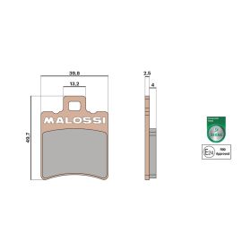 Malossi BRAKE PADS MHR SYNT Homologierte Bremsbeläge