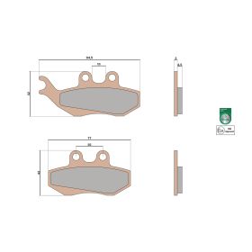 Malossi BRAKE PADS MHR SYNT Homologierte Bremsbeläge
