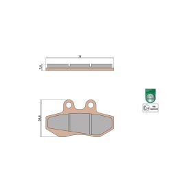 Malossi BRAKE PADS MHR SYNT Homologierte Bremsbeläge