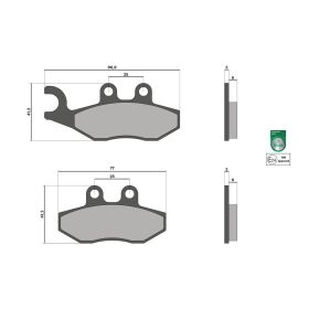 Malossi BRAKE PADS Homologierte Bremsbeläge
