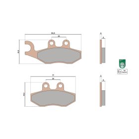 Malossi BRAKE PADS MHR SYNT Homologierte Bremsbeläge
