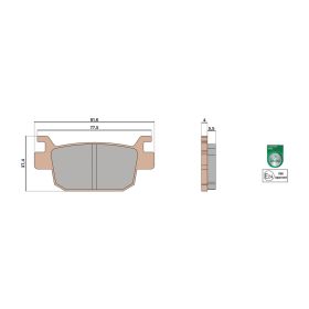 Malossi BRAKE PADS MHR SYNT Homologierte Bremsbeläge