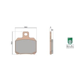 Malossi BRAKE PADS MHR SYNT Homologierte Bremsbeläge