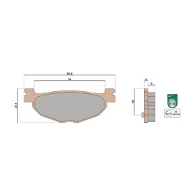 Malossi BRAKE PADS MHR SYNT Homologierte Bremsbeläge
