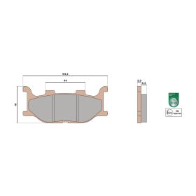Malossi BRAKE PADS MHR SYNT Homologierte Bremsbeläge