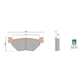 Malossi BRAKE PADS MHR SYNT Homologierte Bremsbeläge