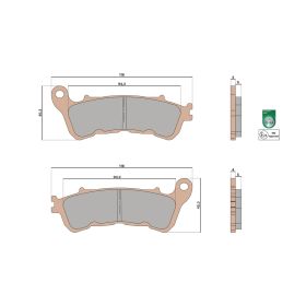 Malossi BRAKE PADS MHR SYNT Homologierte Bremsbeläge