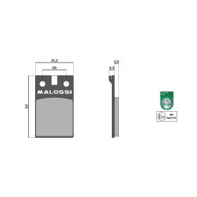 Malossi BRAKE PADS Homologierte Bremsbeläge