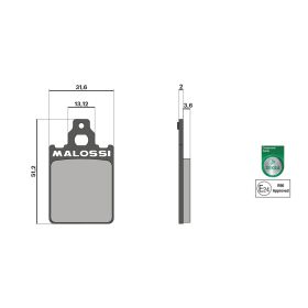 Malossi BRAKE PADS Homologierte Bremsbeläge