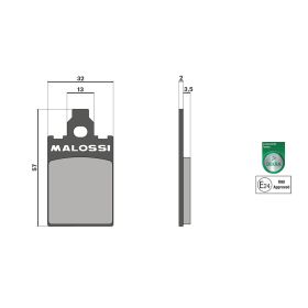 Malossi BRAKE PADS Homologierte Bremsbeläge
