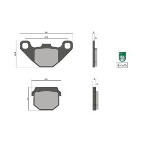 Malossi BRAKE PADS Homologierte Bremsbeläge