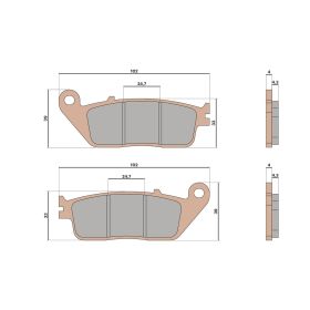 Malossi BRAKE PADS MHR SYNT Bremsbeläge