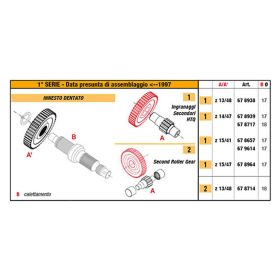 Malossi HTQ secondary gears Z 15/41 forced fitting D 17