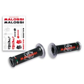 Malossi universal grips pair tribal black 22/24 handle 30 mm open