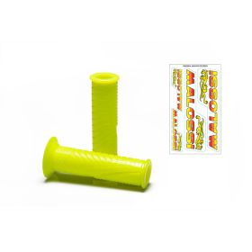 Malossi MHR universal grips pair fluo yellow 22/24 open