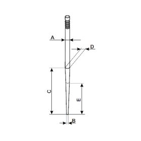 Spillo conico Malossi D 23 per Dell'Orto 2265 carburatore PHBL